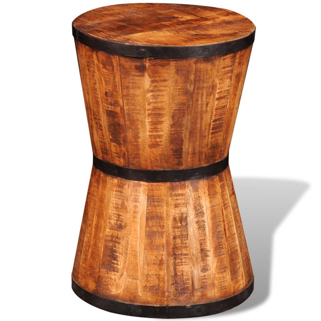 vidaXL Stolička v tvare presýpacích hodín, surové mangové drevo