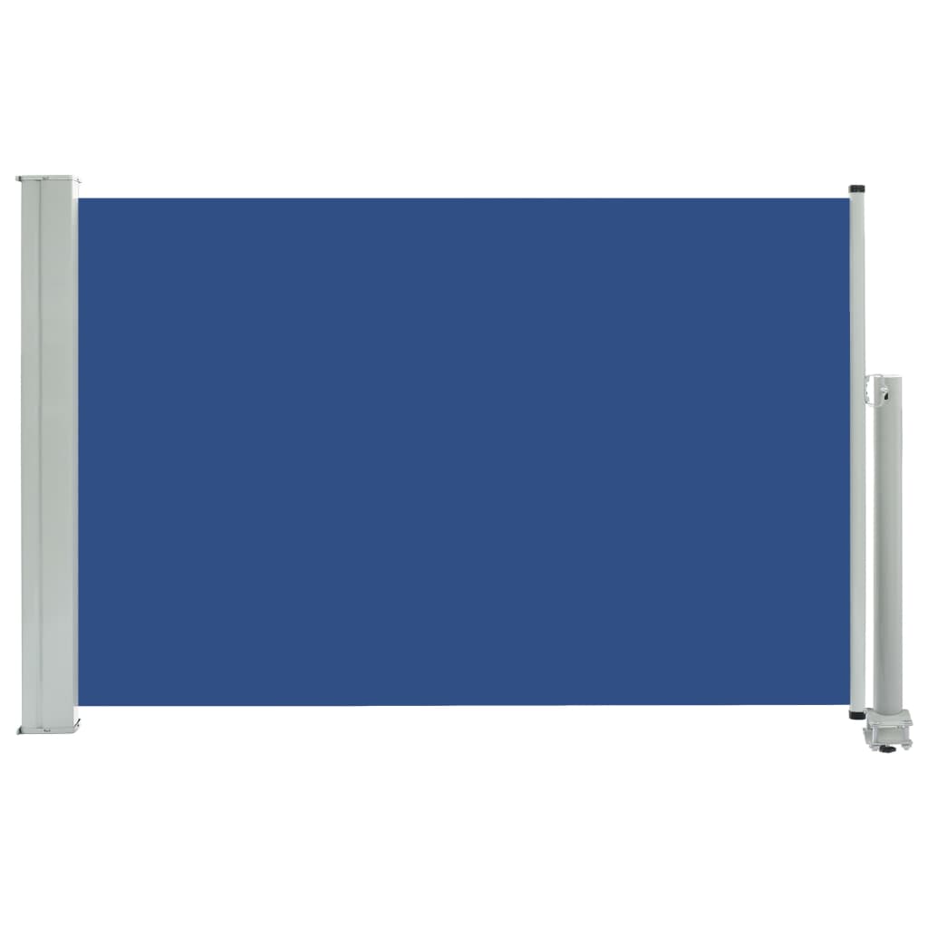 vidaXL Zaťahovacia bočná markíza na terasu modrá 60x300 cm
