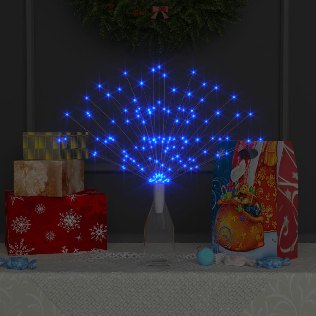 vidaXL Vonkajšie vianočné prskavky 10 ks, modré 20 cm, 1400 LED