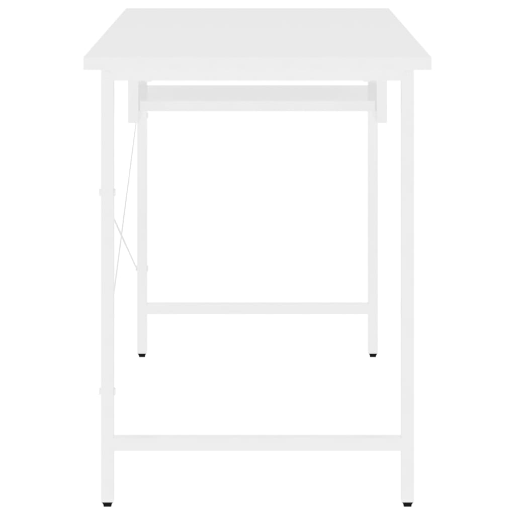 vidaXL Počítačový stôl, biely 105x55x72 cm, MDF a kov