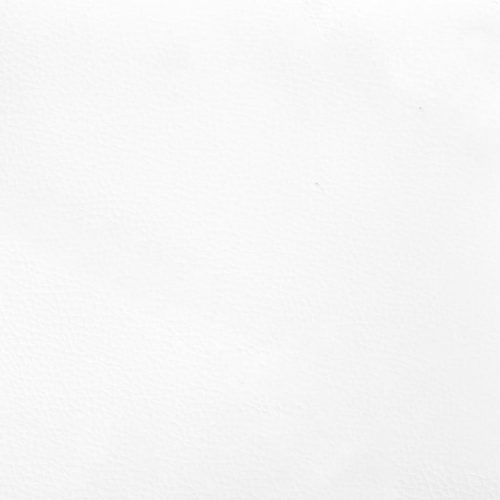 vidaXL Posteľný rám s čelom biely 90x200 cm umelá koža
