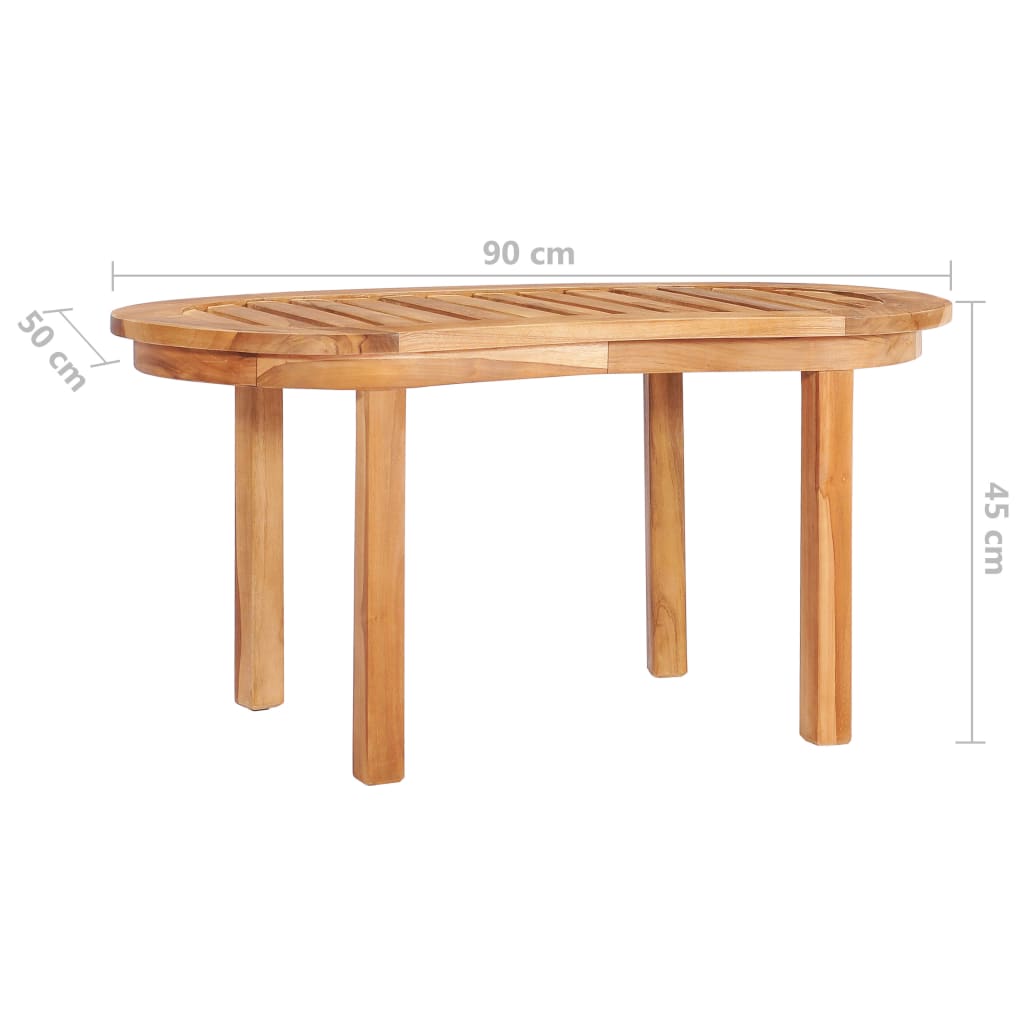 vidaXL Konferenčný stolík 90x50x45 cm, tíkový masív