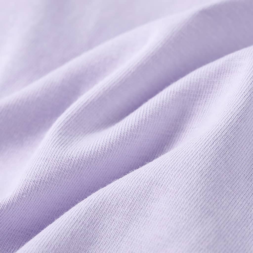 Detské tričko s dlhým rukávom bledo fialové 92
