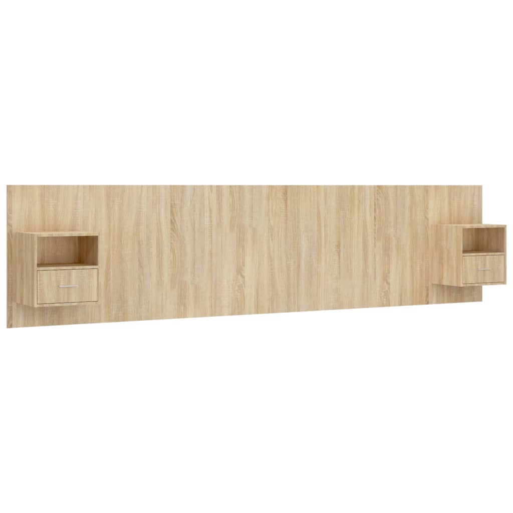 vidaXL Čelo postele so skrinkami dub sonoma spracované drevo