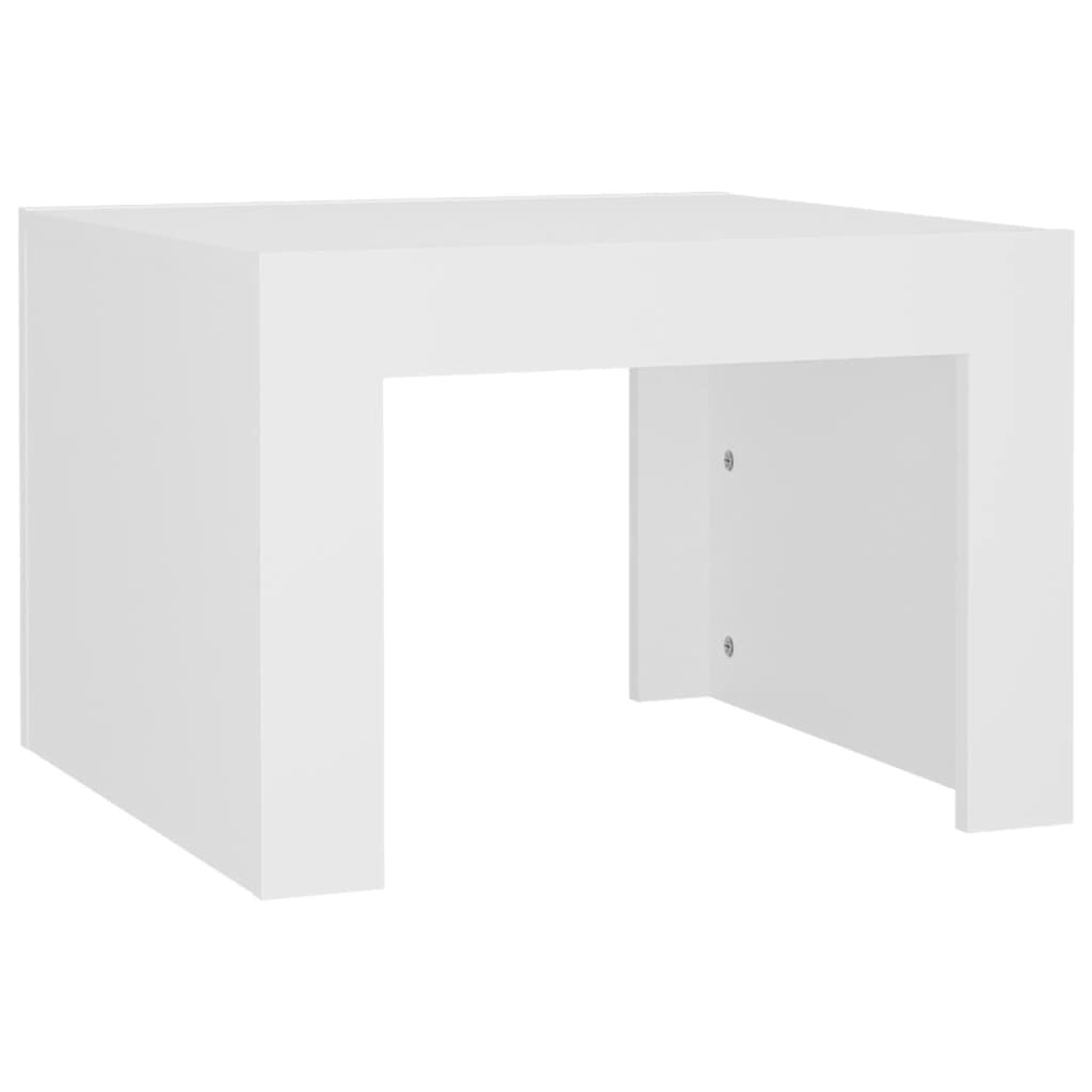 vidaXL Konferenčný stolík biely 50x50x35 cm drevotrieska