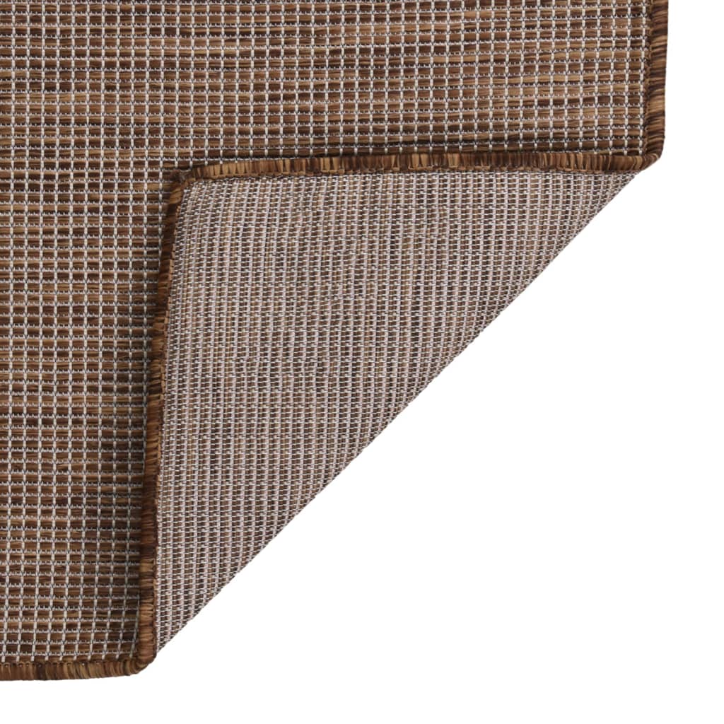 vidaXL Vonkajší koberec s plochým tkaním 200x280 cm hnedý