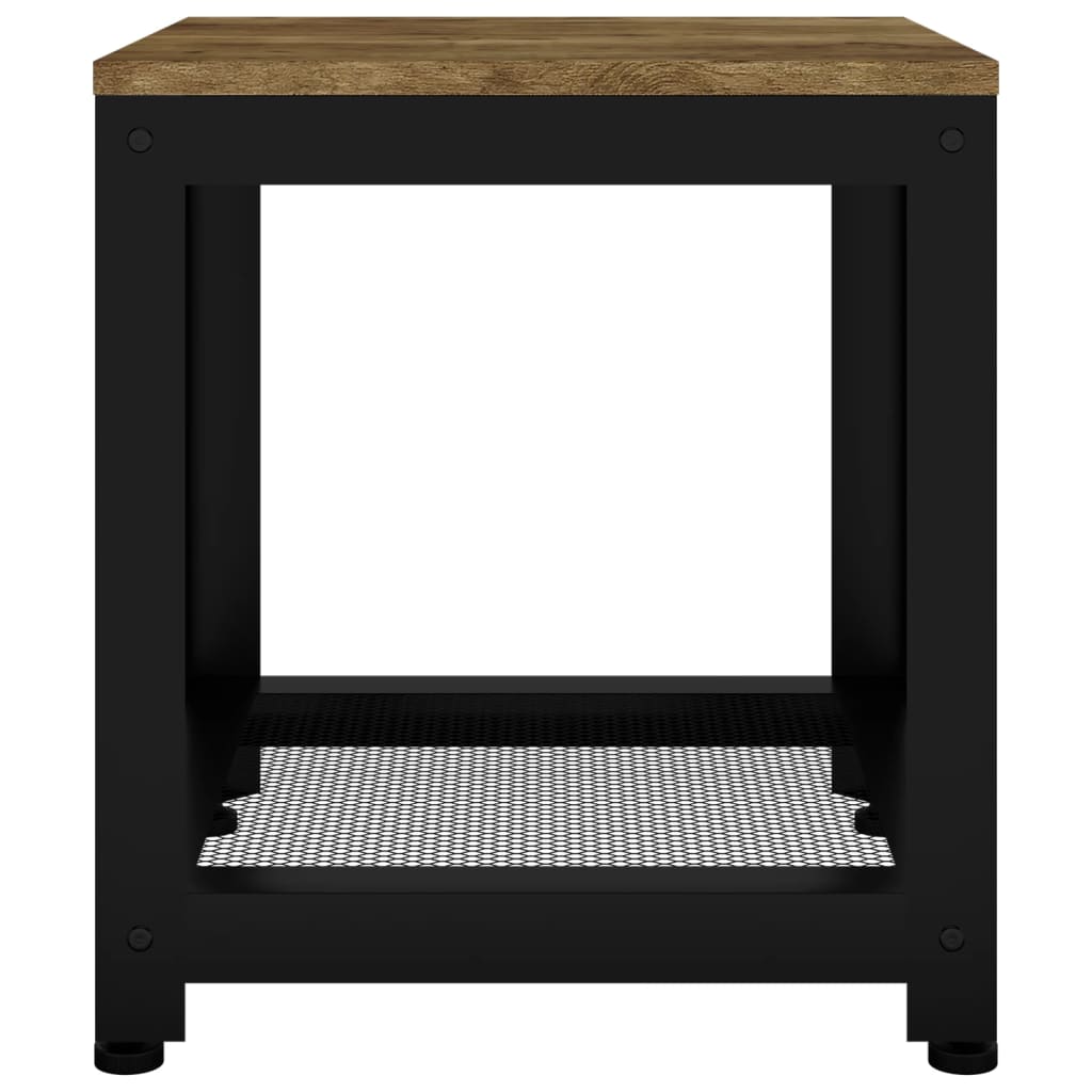 vidaXL Bočný stolík bledohnedý a čierny 40x40x45 cm MDF a železo