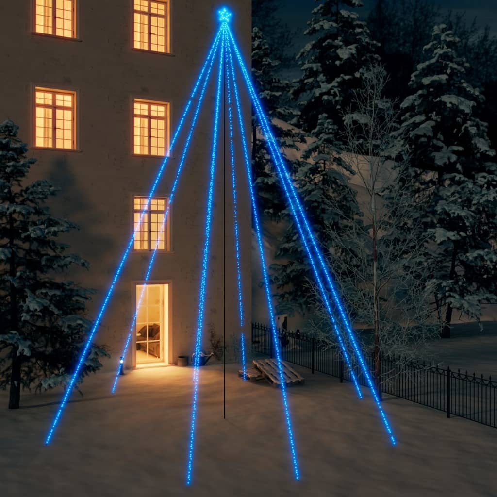 vidaXL Svetlá na vianočný stromček interiér exteriér 1300 LED modré 8m