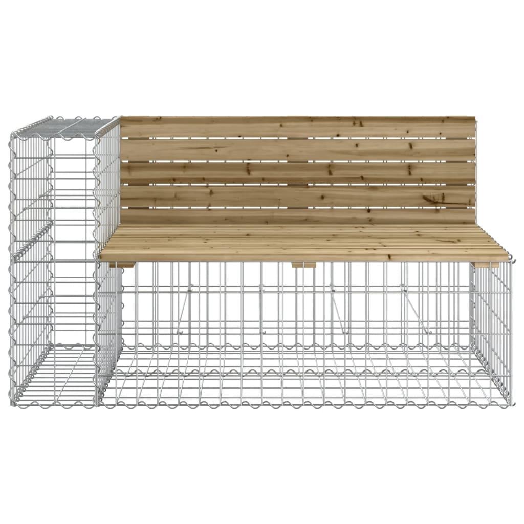 vidaXL Záhradná lavička s gabiónovým košom impregn. borovicové drevo