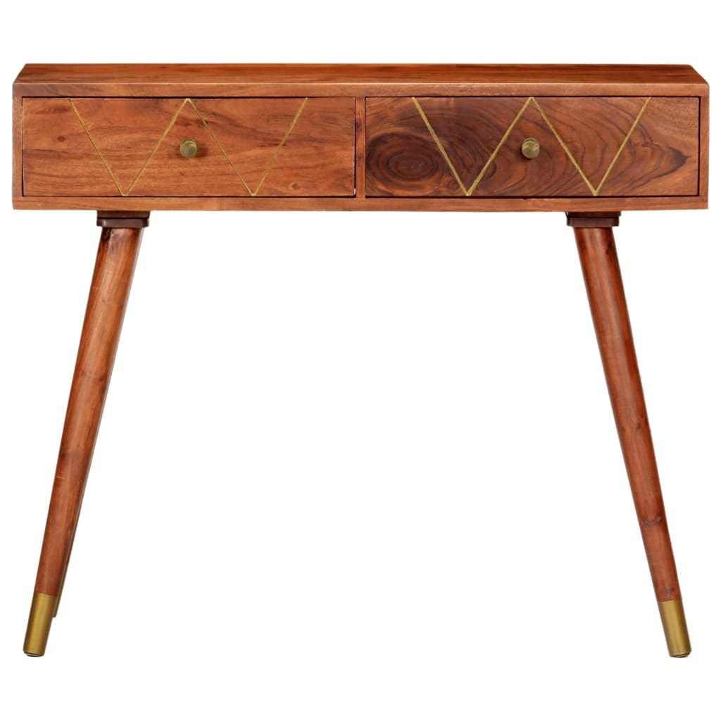 vidaXL Konzolový stolík 90x35x76 cm masívne akáciové drevo