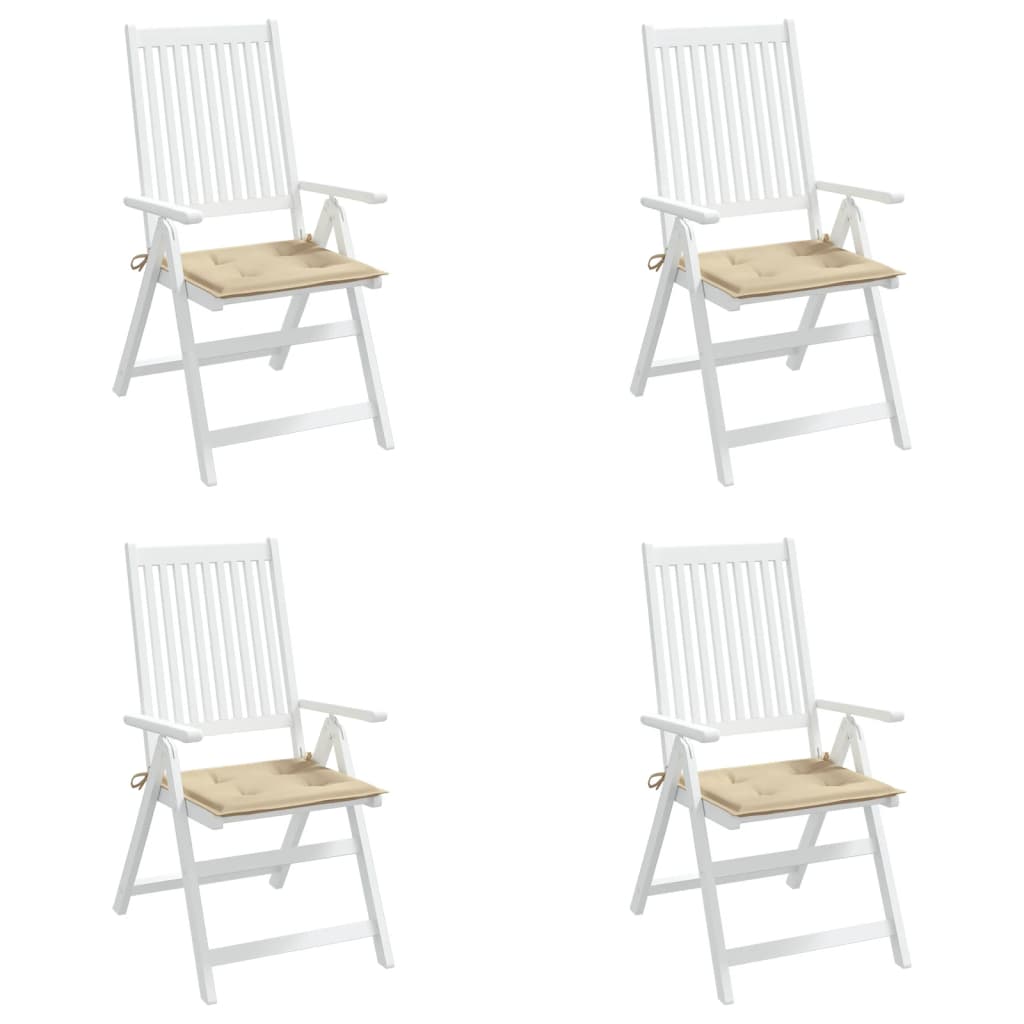 vidaXL Podložky na záhradné stoličky 4 ks 40x40x3 cm, oxfordská látka