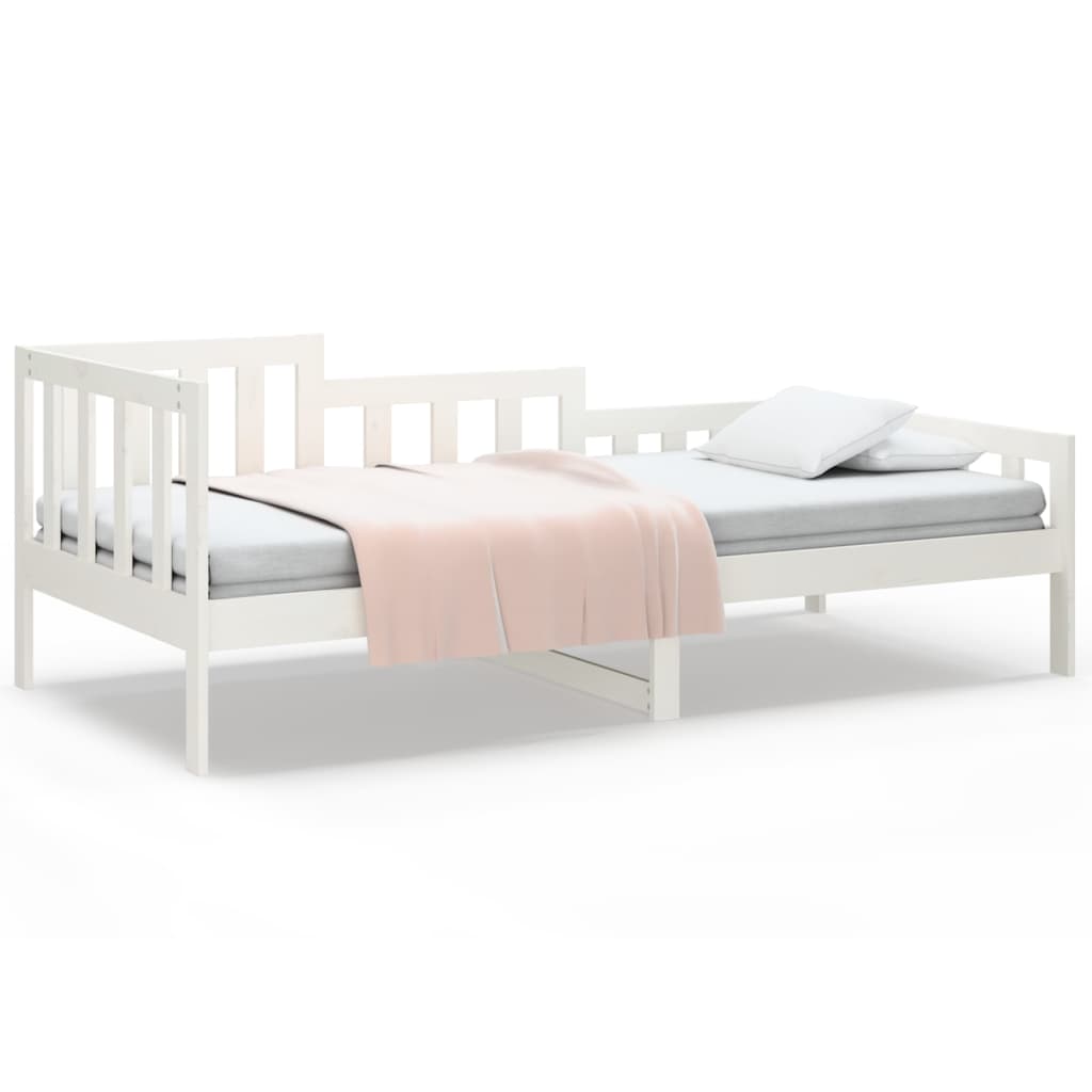 vidaXL Denná posteľ biela 90x190 cm borovicový masív