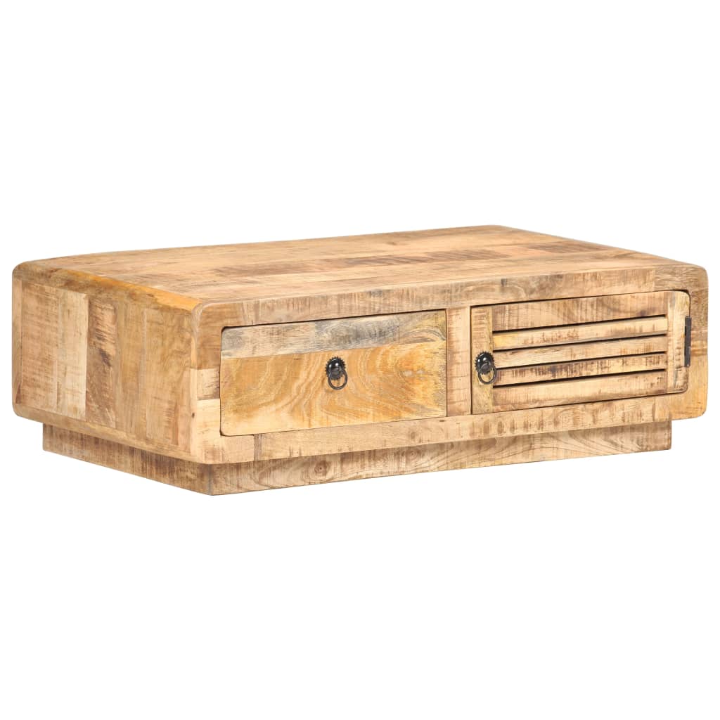 vidaXL Konferenčný stolík 90x60x29 cm, surové mangové drevo