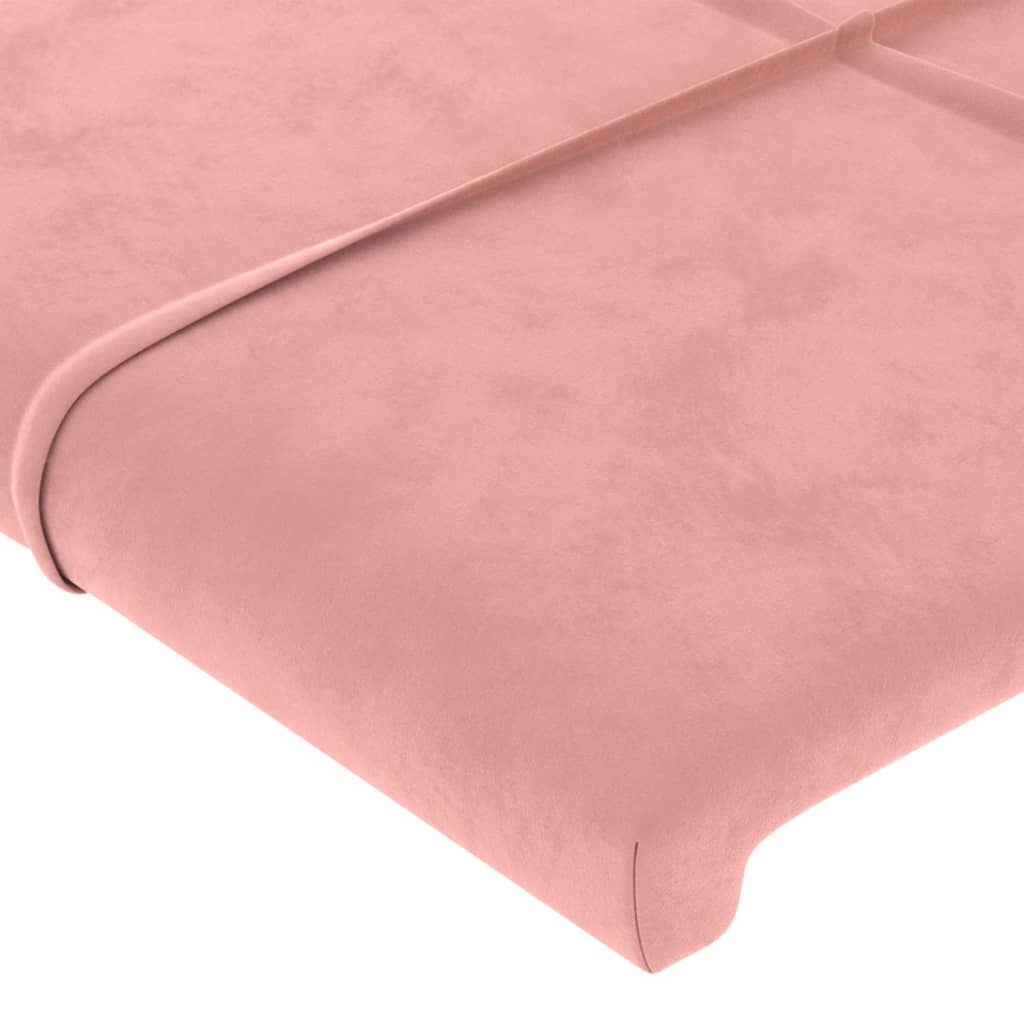 vidaXL Čelá postele 2 ks ružové 80x5x78/88 cm zamat