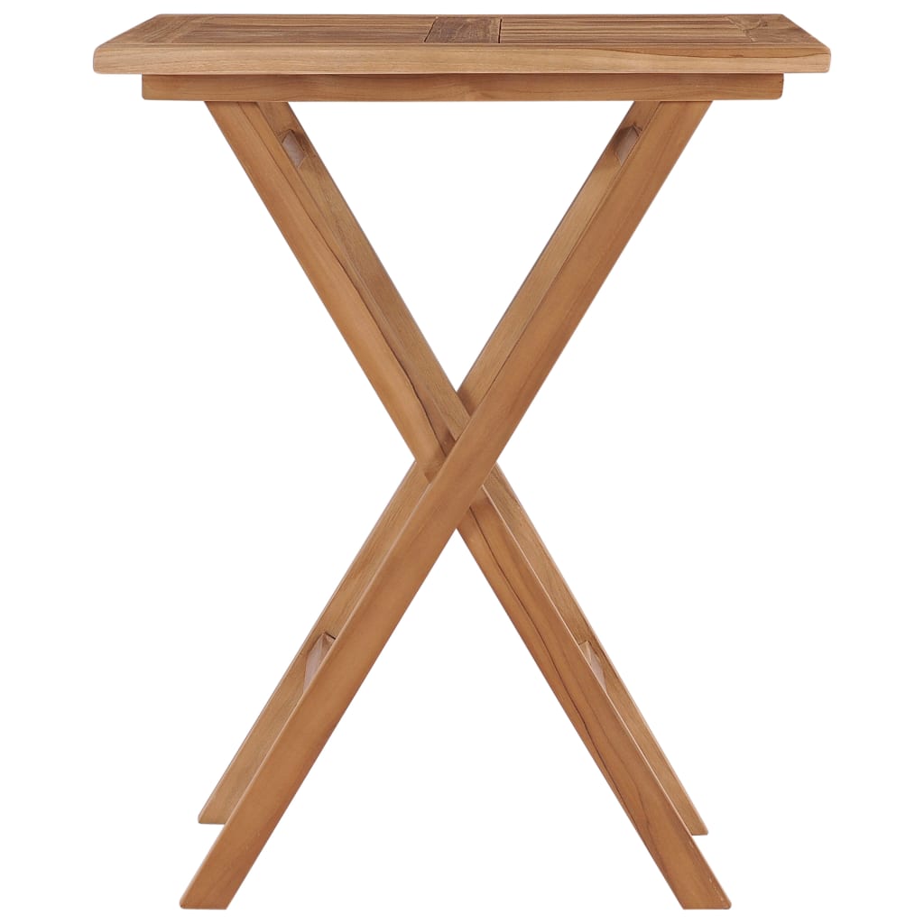 vidaXL Skladací záhradný stôl 60x60x75 cm teakový masív