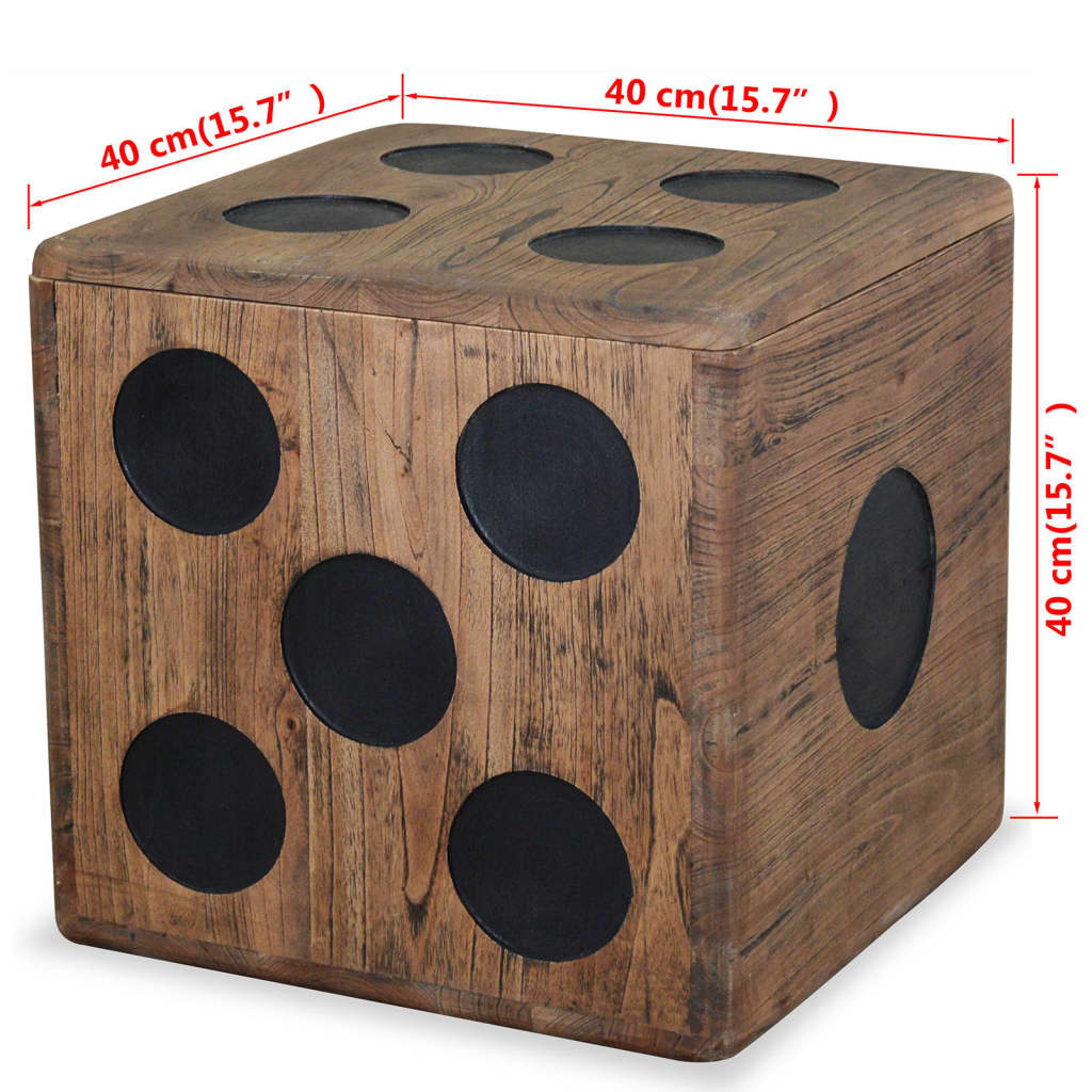 vidaXL Úložný box, mindi drevo, 40x40x40 cm, kockový dizajn