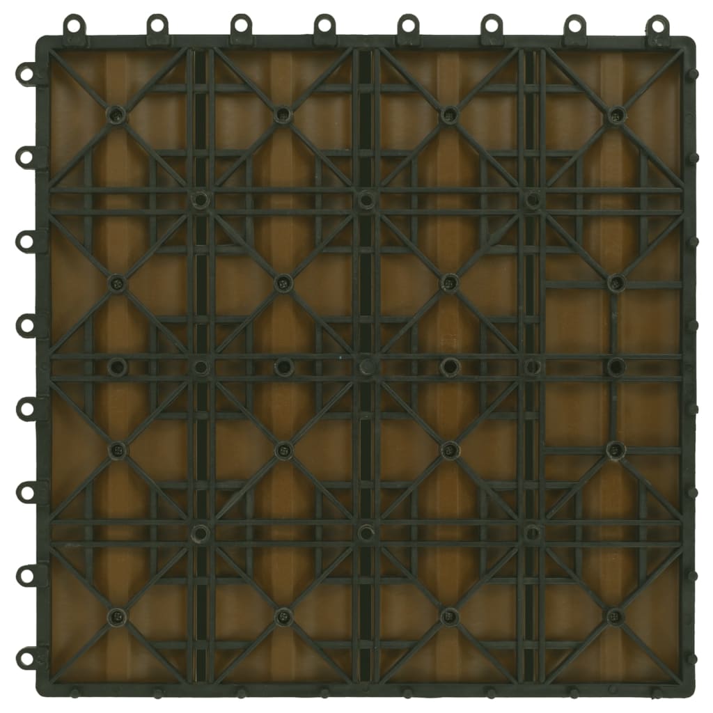vidaXL Reliéfna podlahová dlažba z WPC 11 ks 30x30 cm 1 m2, farba tíku