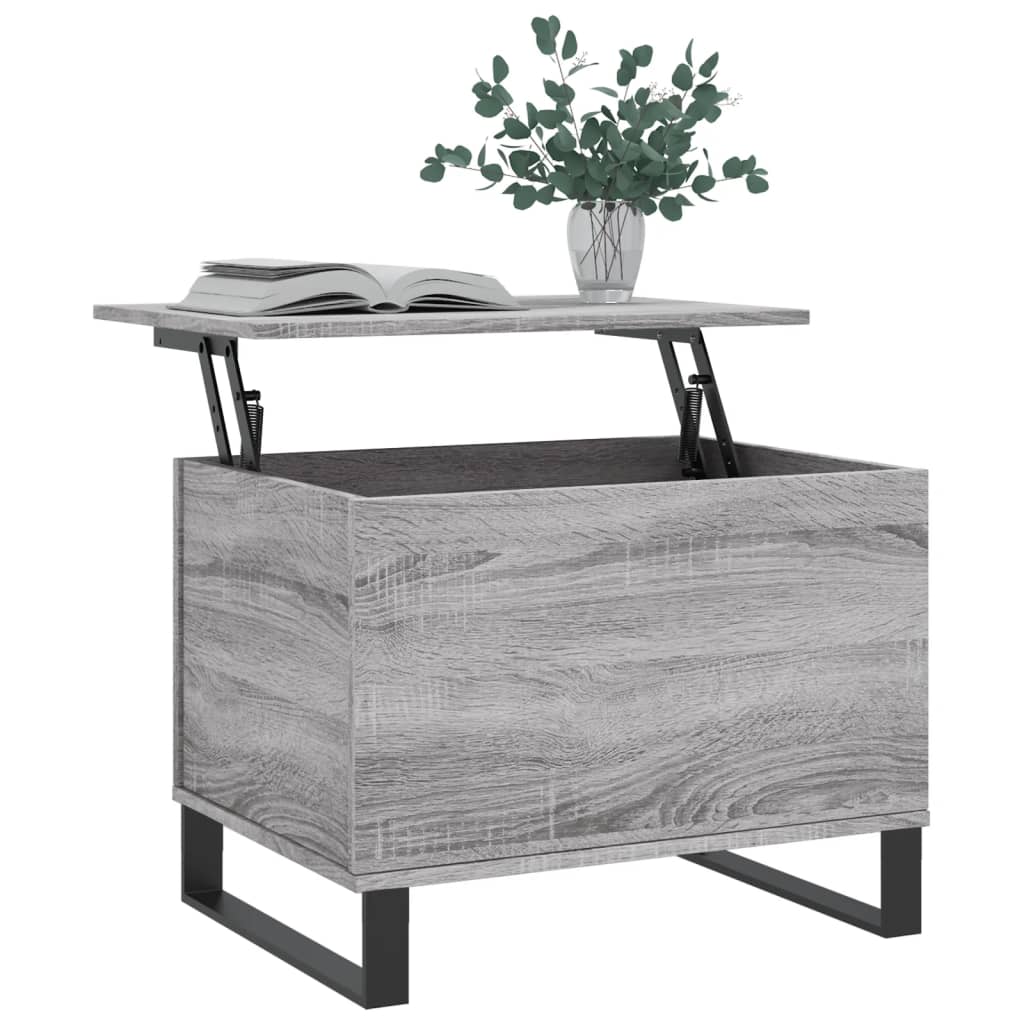 vidaXL Konferenčný stolík sivý sonoma 60x44,5x45 cm spracované drevo