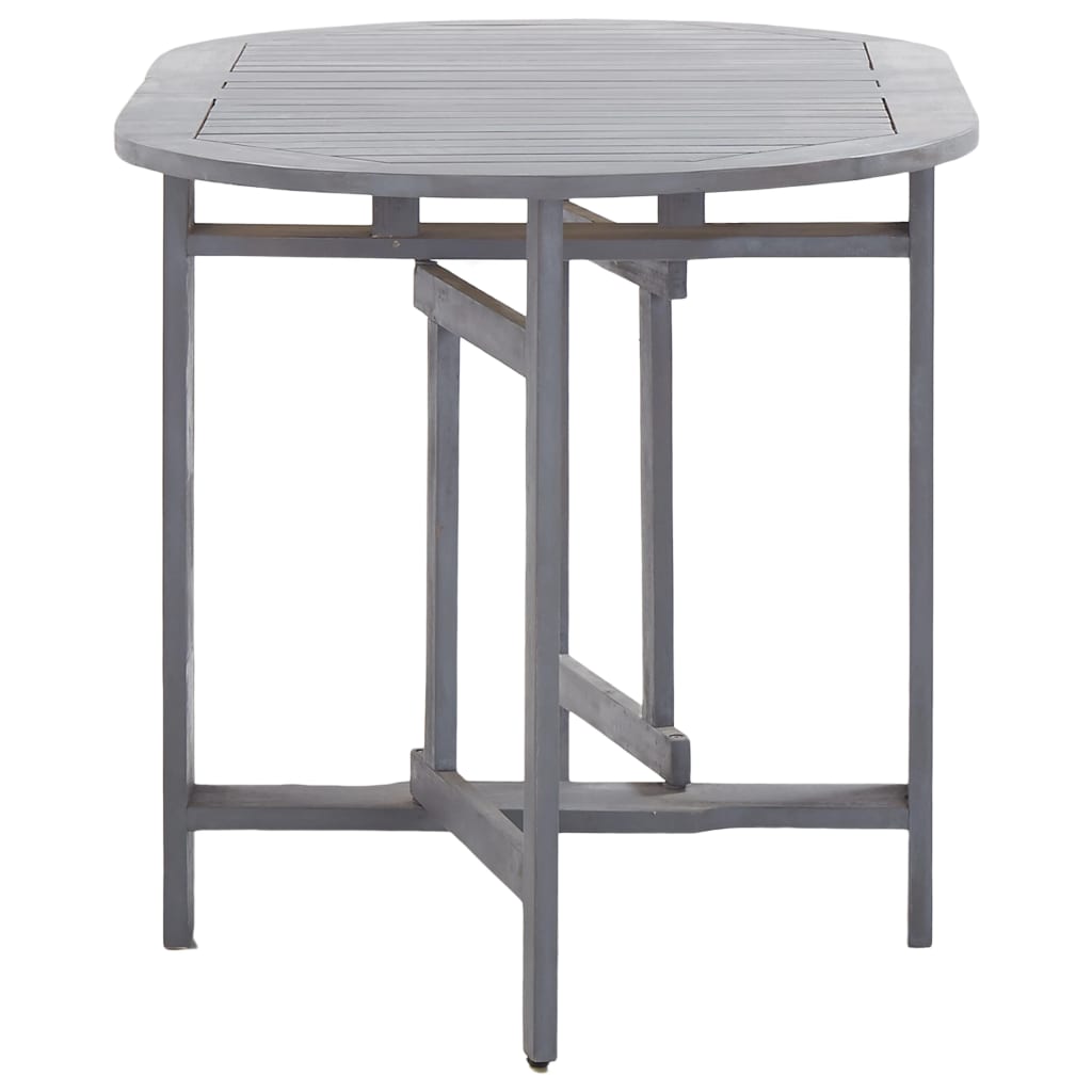 vidaXL Záhradný stôl, sivý 120x70x74 cm, akáciový masív