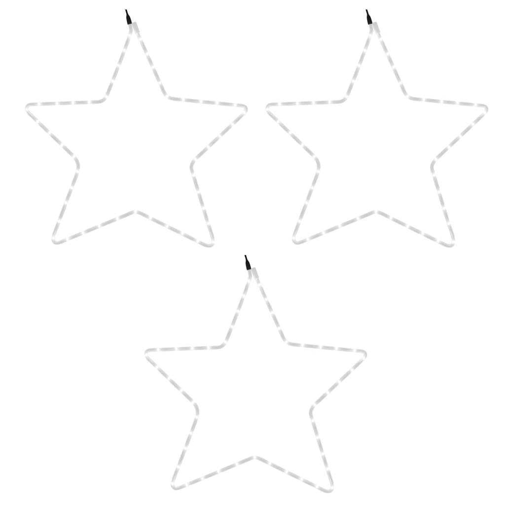 vidaXL Silueta vianočnej hviezdy so 48 LED 3 ks teplé biele 56 cm