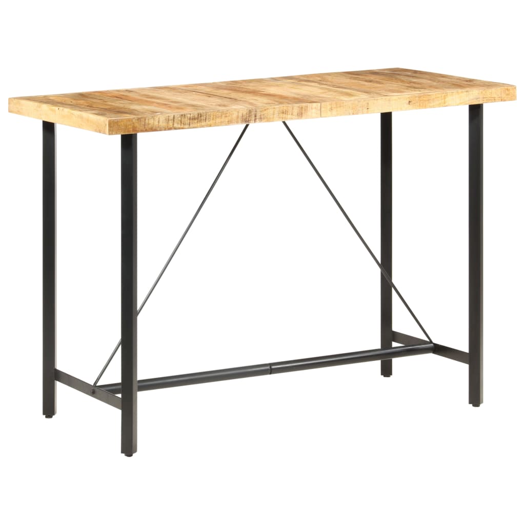 vidaXL Barový stôl 150x70x107 cm surové mangovníkové drevo