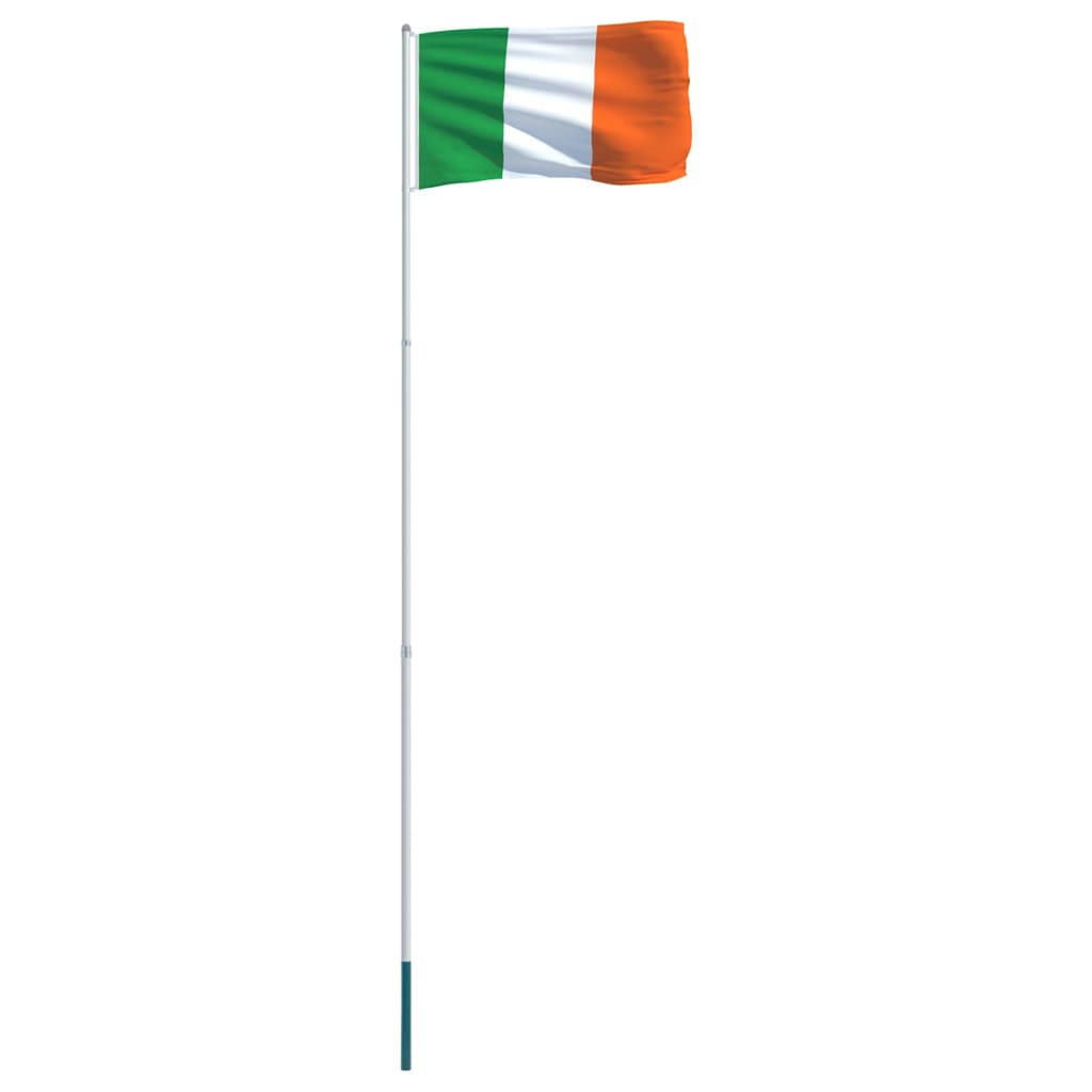 vidaXL Írska vlajka a stĺp 4 m hliníkový