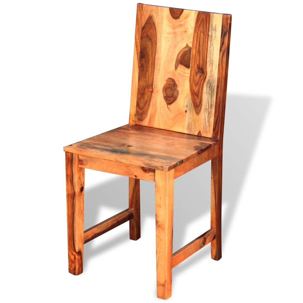 vidaXL Jedálenské stoličky, 6 ks, masívne sheeshamové drevo