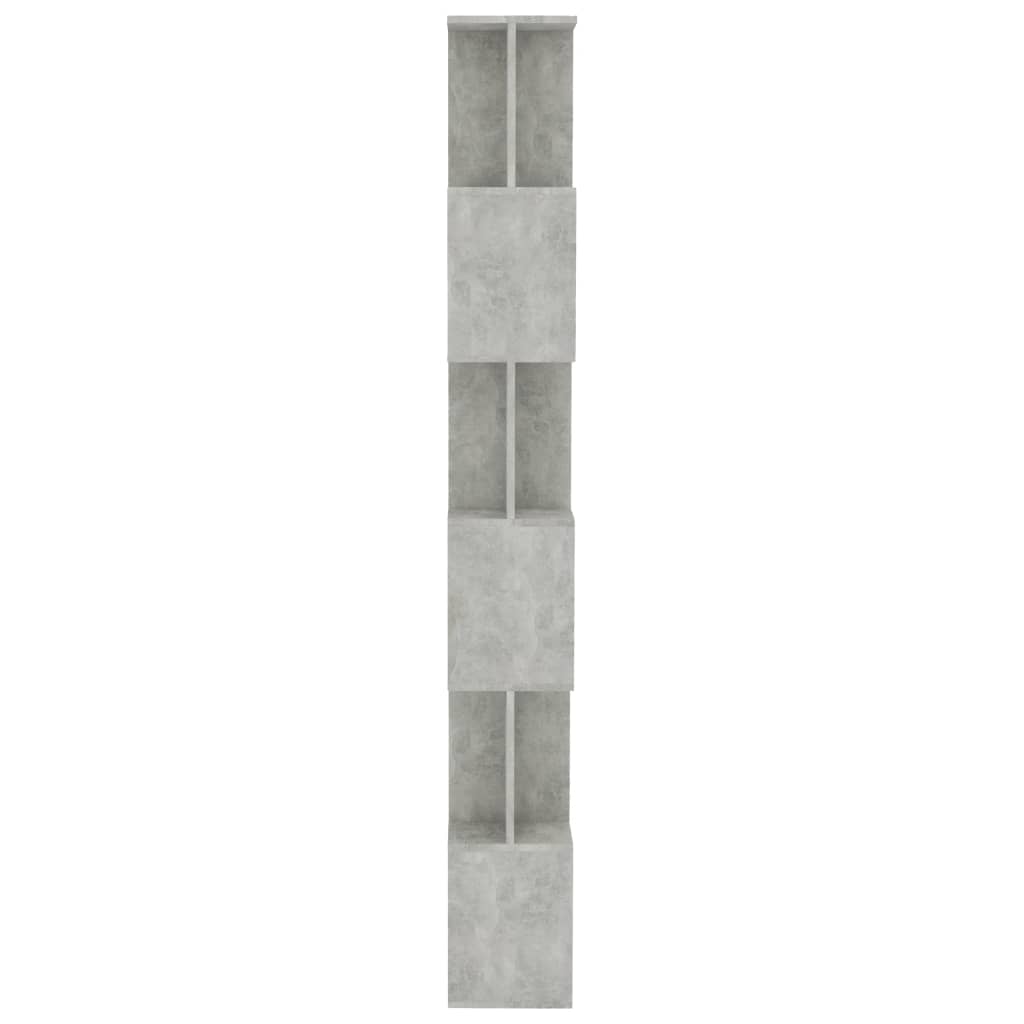vidaXL Knižnica/deliaca stena, betónová 80x24x192 cm, kompozitné drevo