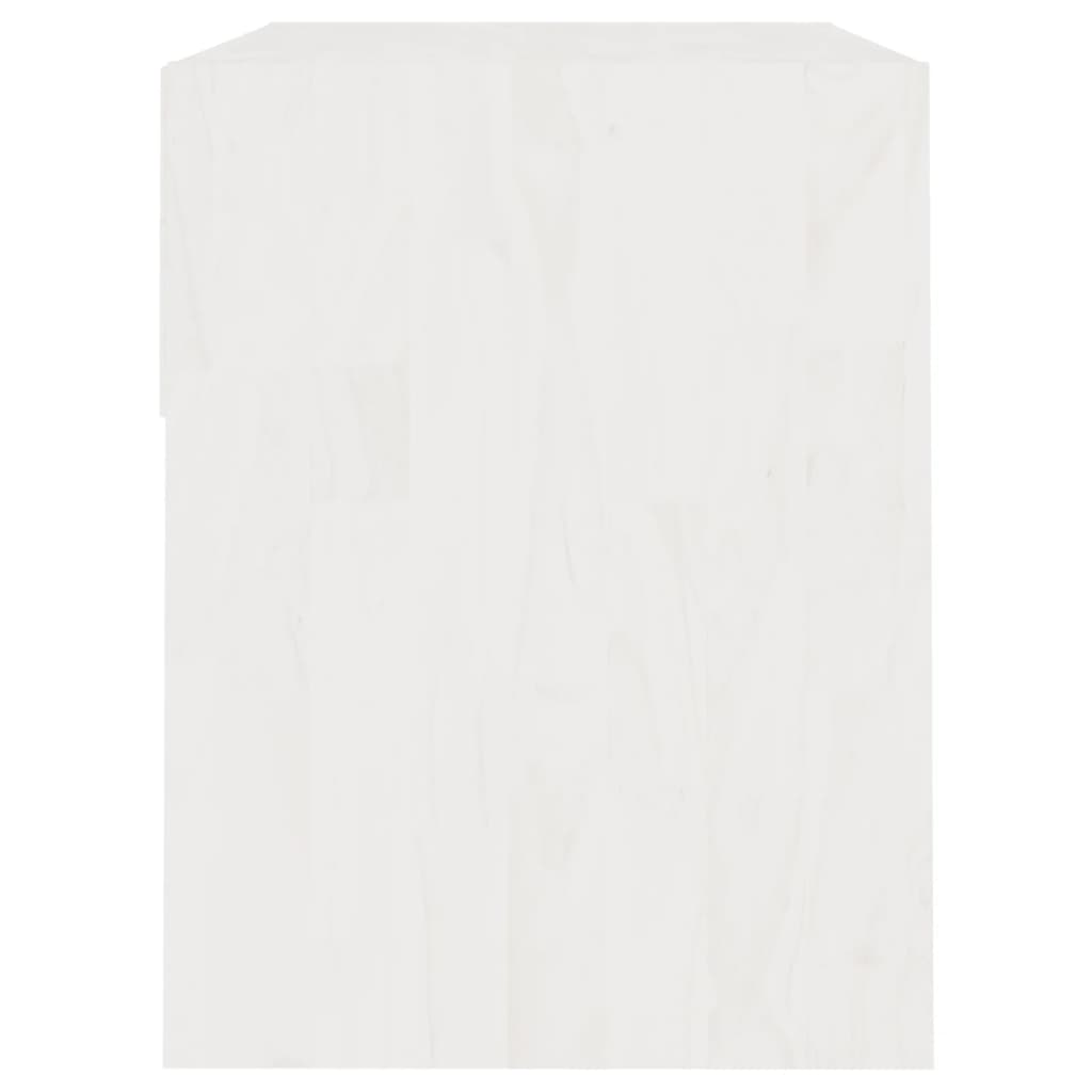 vidaXL Nočný stolík biely 40x31x40 cm borovicový masív