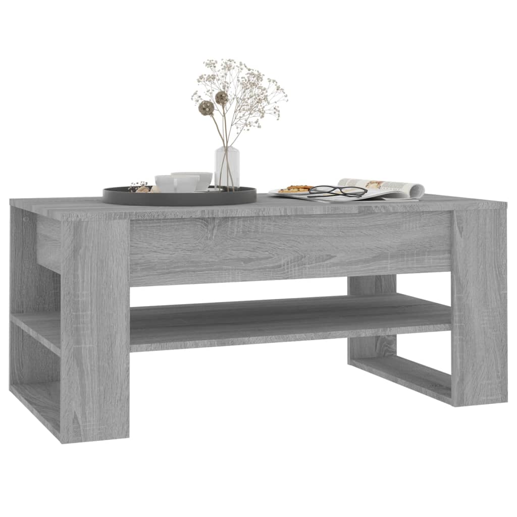 vidaXL Konferenčný stolík sivý dub sonoma 102x55x45cm spracované drevo