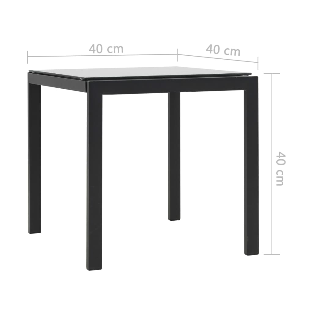 vidaXL Záhradné ležadlá 2 ks so stolíkom, polyratan a textilén, čierne