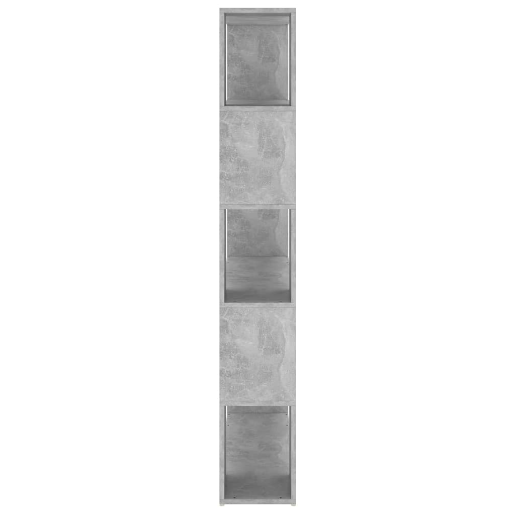 vidaXL Knižnica/deliaca stena betónovo sivá 100x24x155 cm drevotrieska