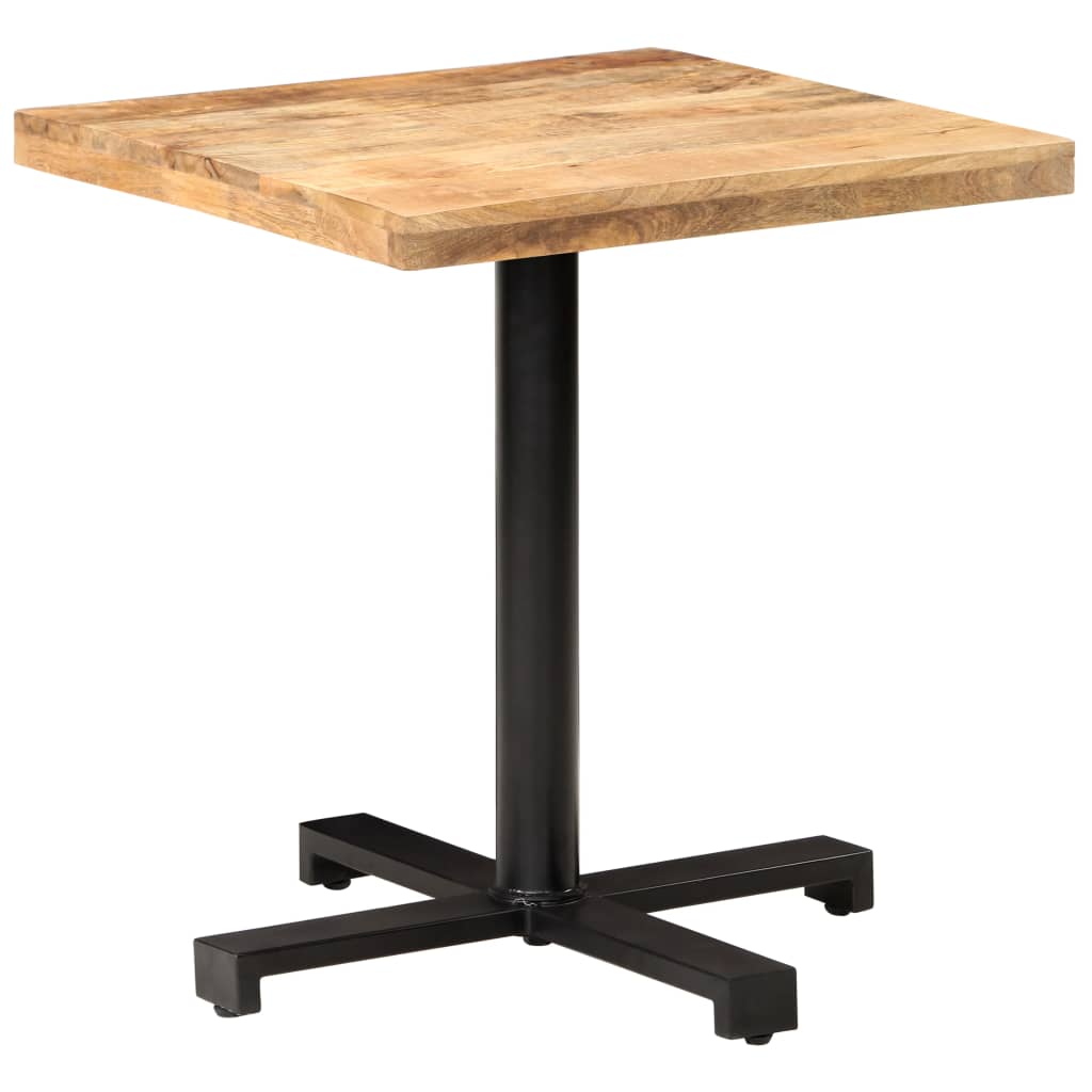 vidaXL Bistro stolík štvorcový 70x70x75 cm surové mangovníkové drevo