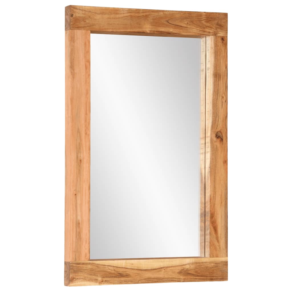 vidaXL Zrkadlo 70x50 cm masívne akáciová drevo a sklo