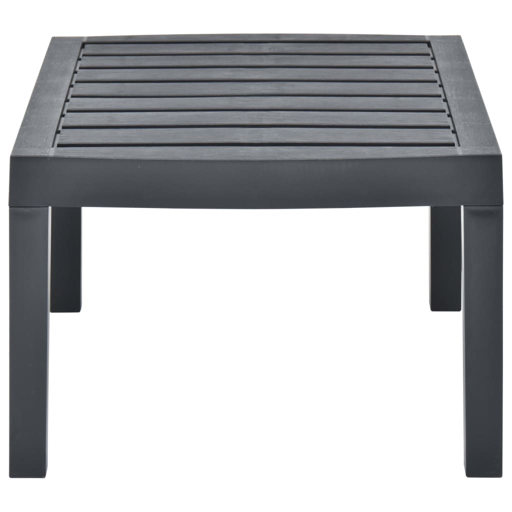 vidaXL Záhradný stolík, antracitový 78x55x38 cm, plast