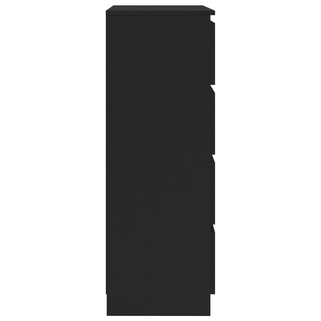 vidaXL Komoda, čierna 60x35x98,5 cm, kompozitné drevo