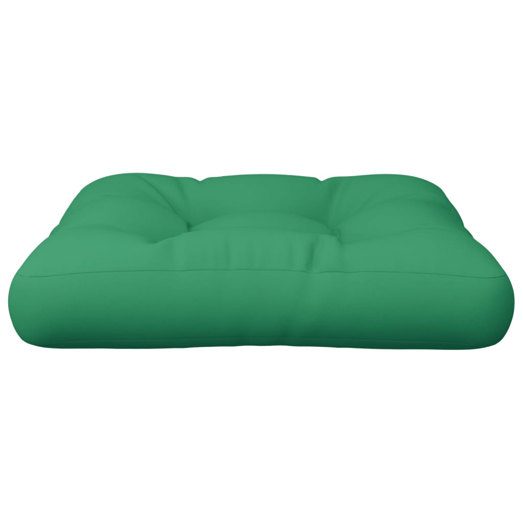 vidaXL Podložka na paletový nábytok, zelená 50x50x12 cm, látka