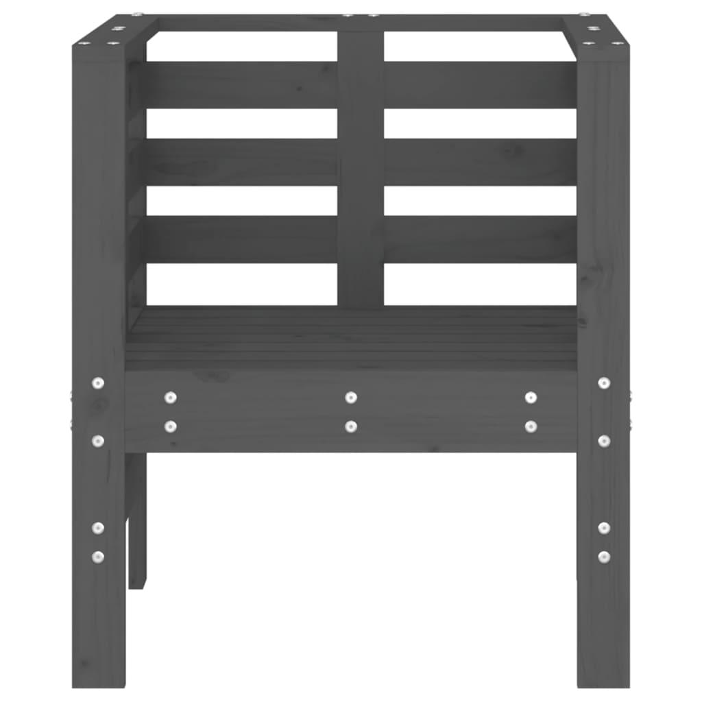 vidaXL Záhradné stoličky 2 ks sivé 61,5x53x71 cm borovicový masív