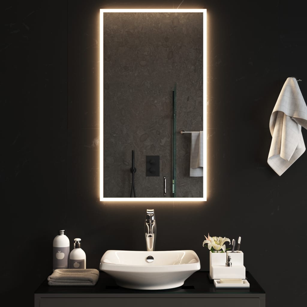 vidaXL LED kúpeľňové zrkadlo 50x90 cm