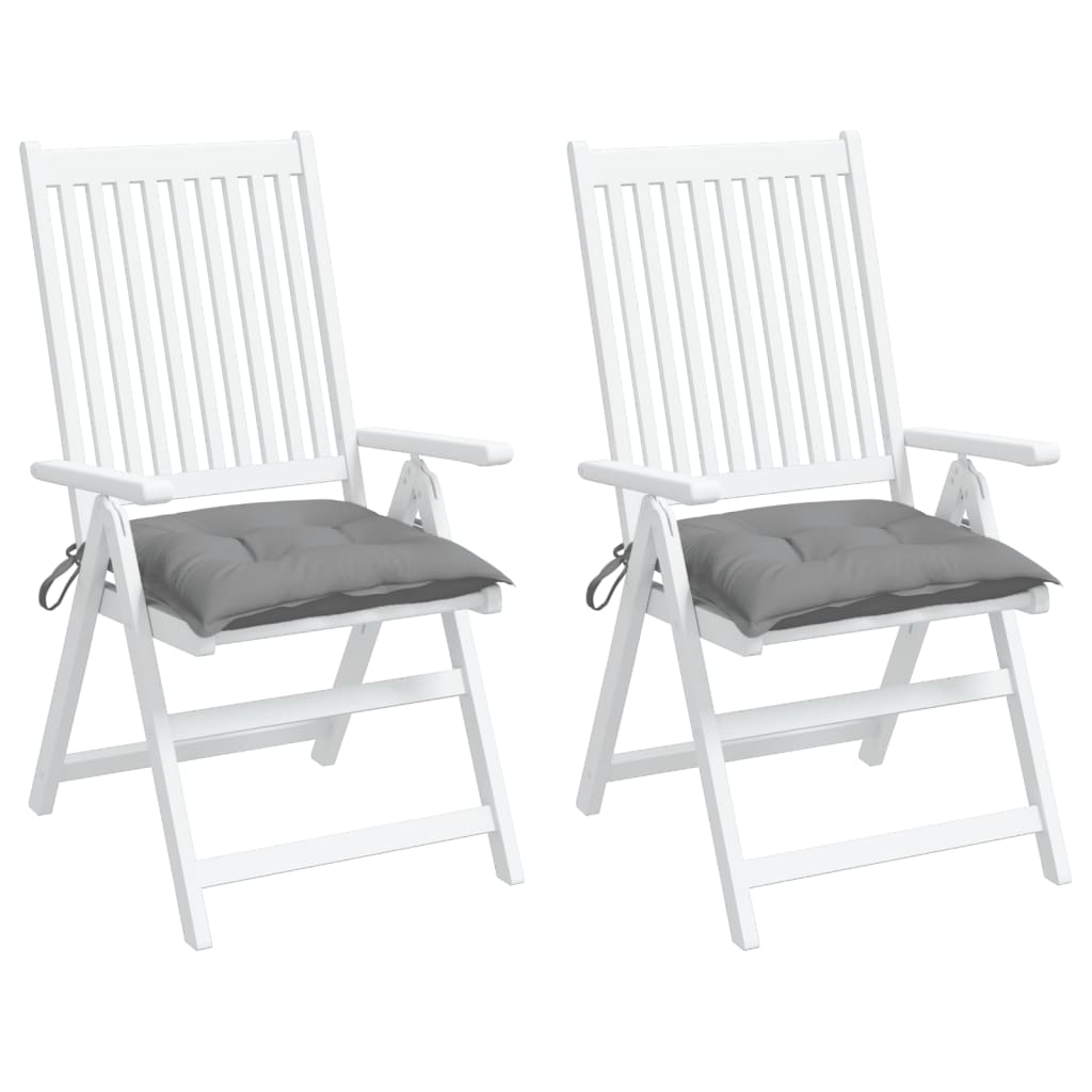 vidaXL Podložky na stoličku 2 ks, sivé 40x40x7 cm, oxfordská látka