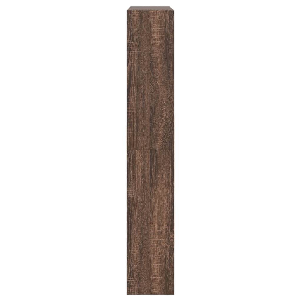 vidaXL Botník hnedý dub 80x21x125,5 cm spracované drevo