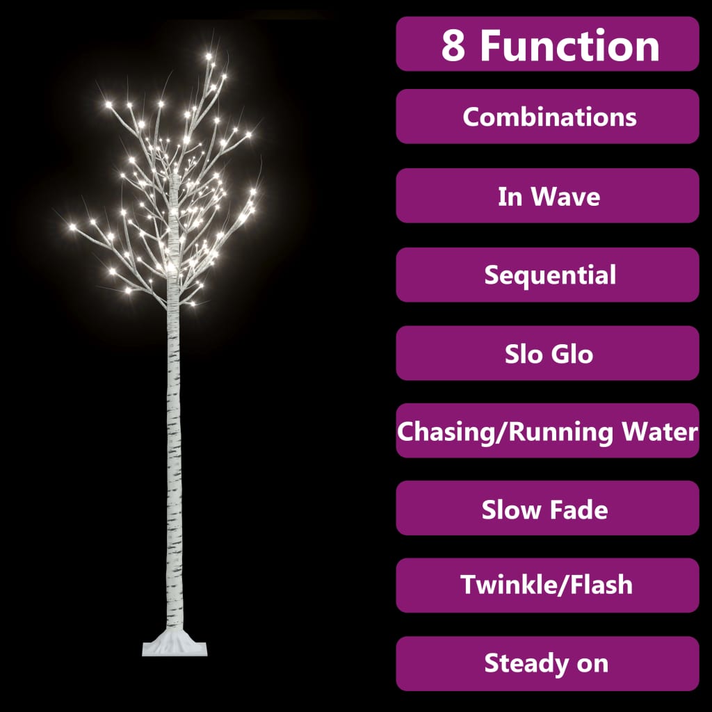 vidaXL Vianočný stromček/vŕba 180 LED 1,8 m studená biela dovnútra/von