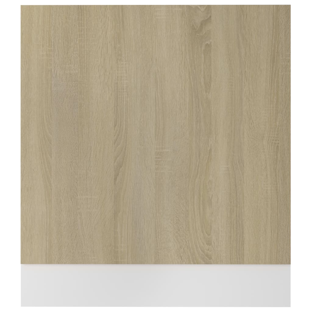 vidaXL Dvierka na umývačku, dub sonoma 59,5x3x67 cm, drevotrieska