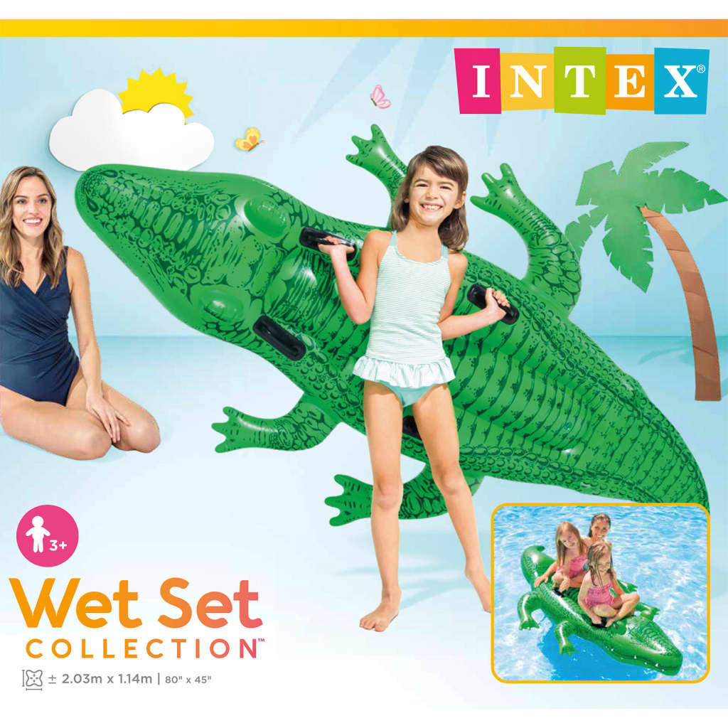 Intex Nafukovačka v tvare veľkého krokodíla 203x114 cm