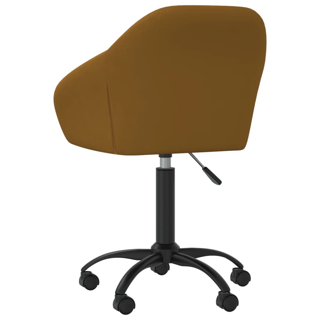 vidaXL Otočná jedálenská stolička hnedá zamatová