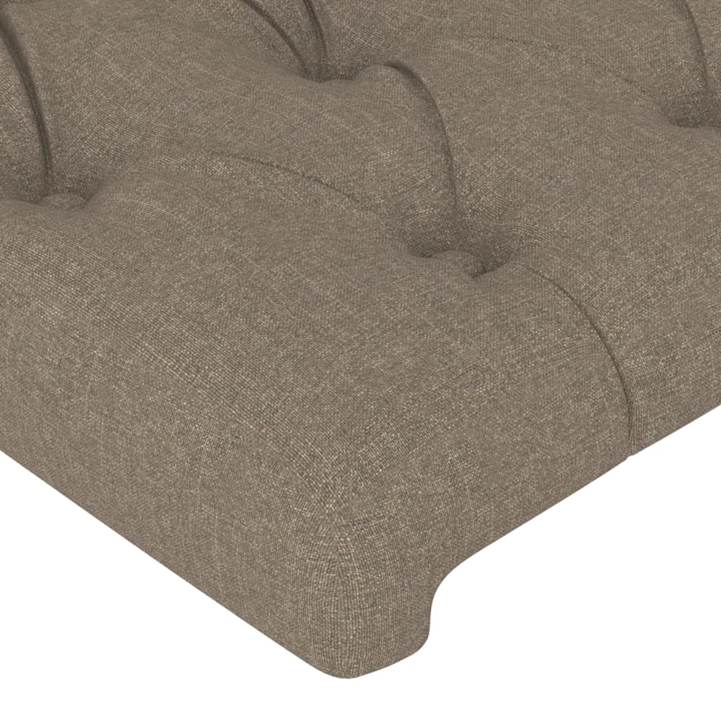 vidaXL Čelo postele so záhybmi sivohnedé 147x16x118/128 cm látka