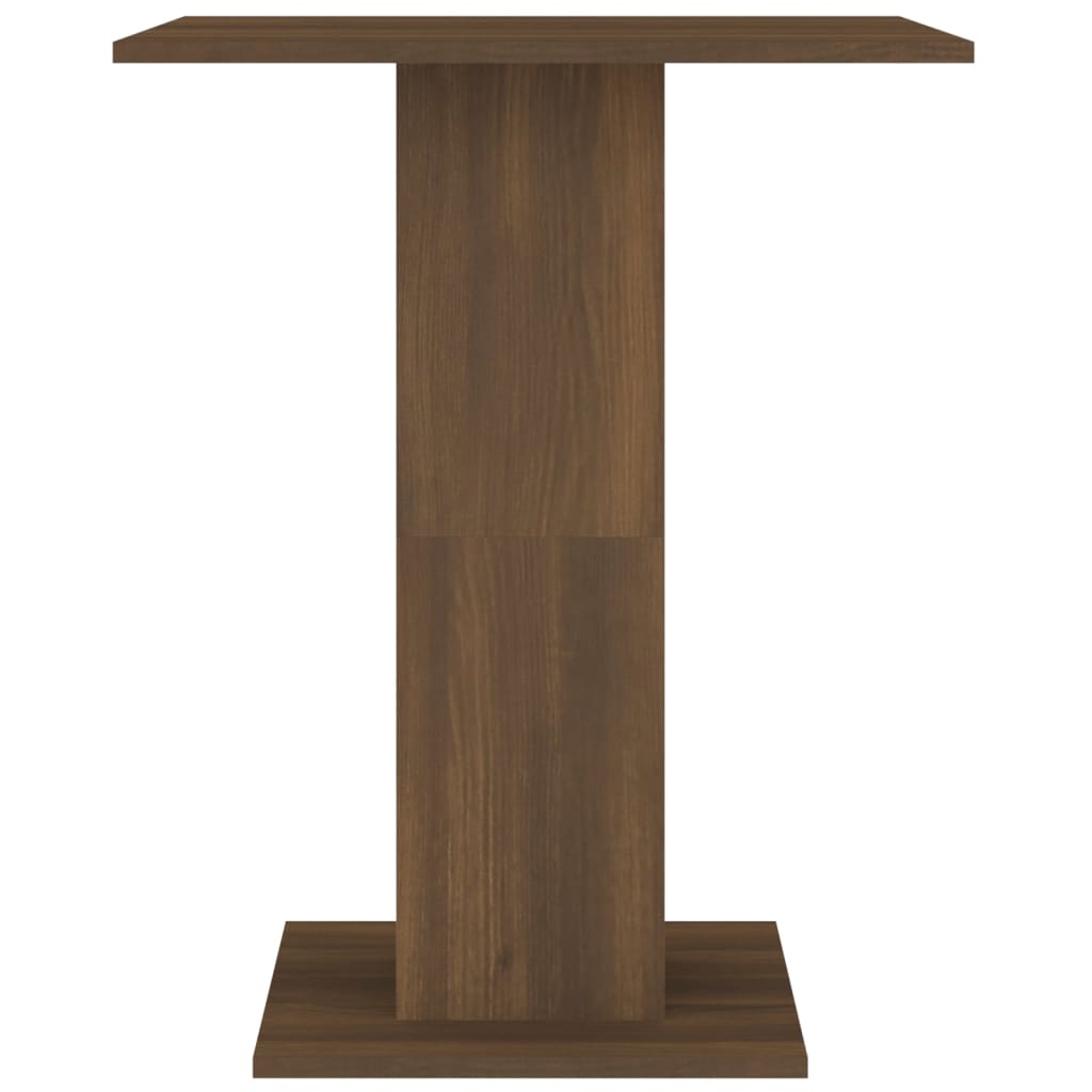 vidaXL Bistro stolík hnedý dub 60x60x75 cm spracované drevo