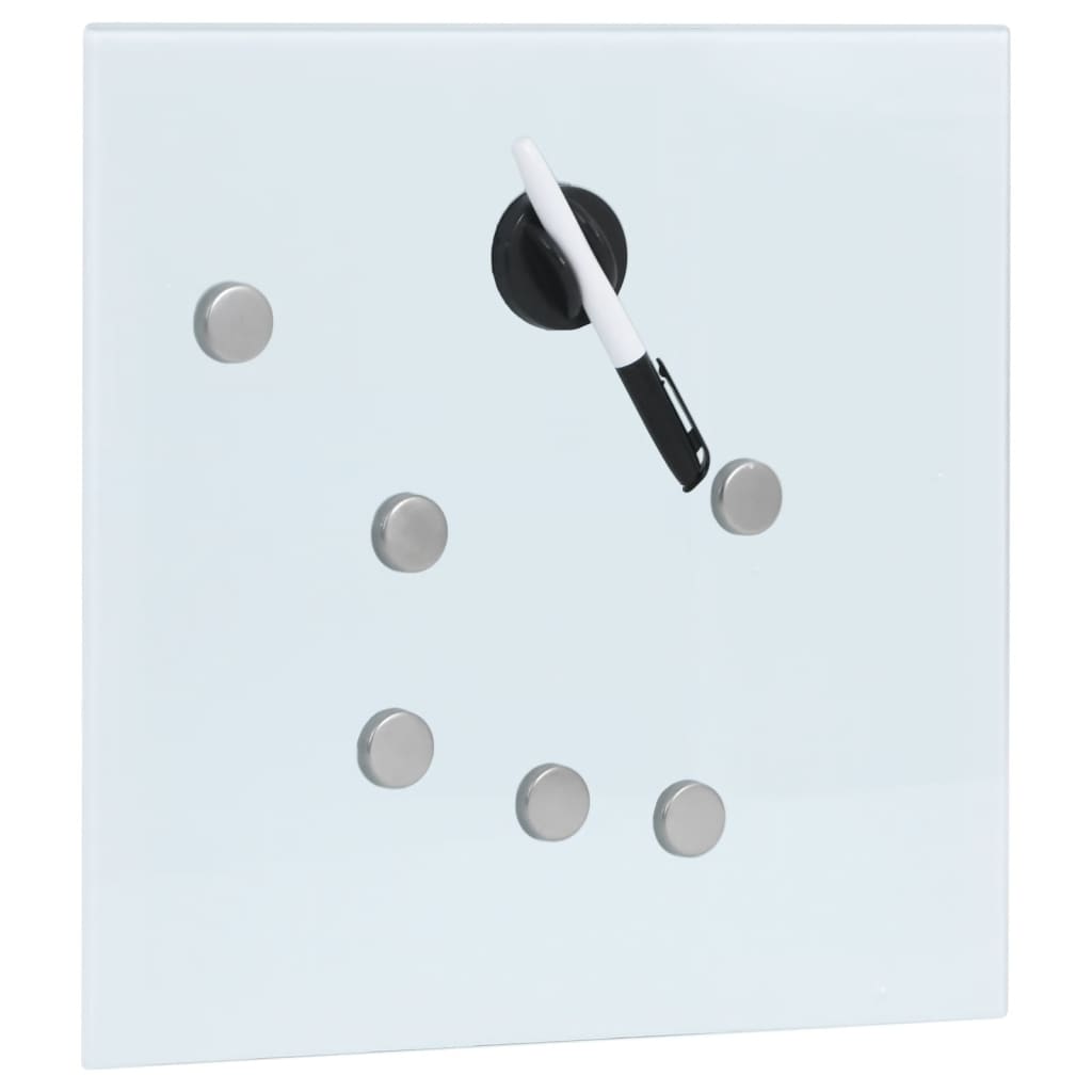 vidaXL Skrinka na kľúče s magnetickou doskou biela 35x35x5,5 cm