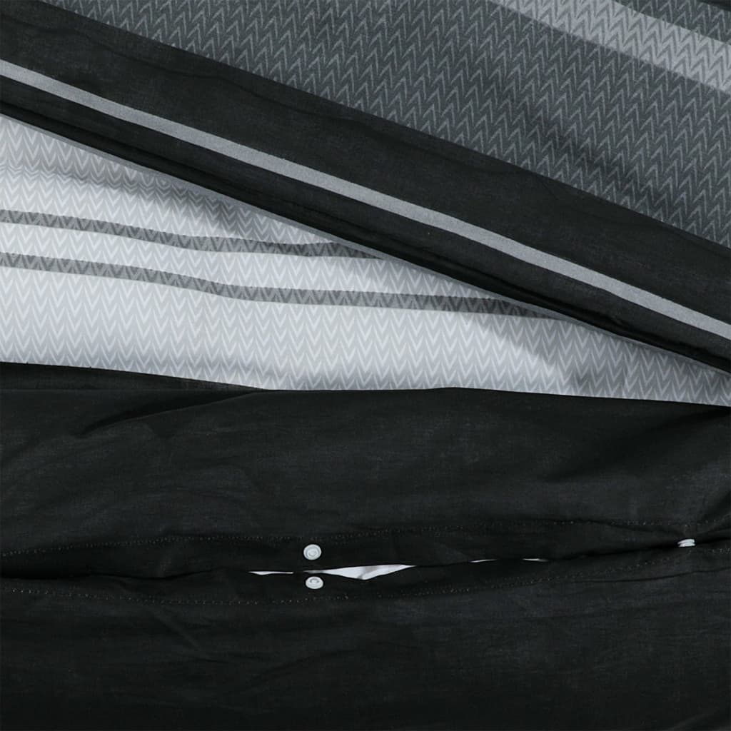 vidaXL Súprava obliečok čierno-biela 240x220 cm bavlna