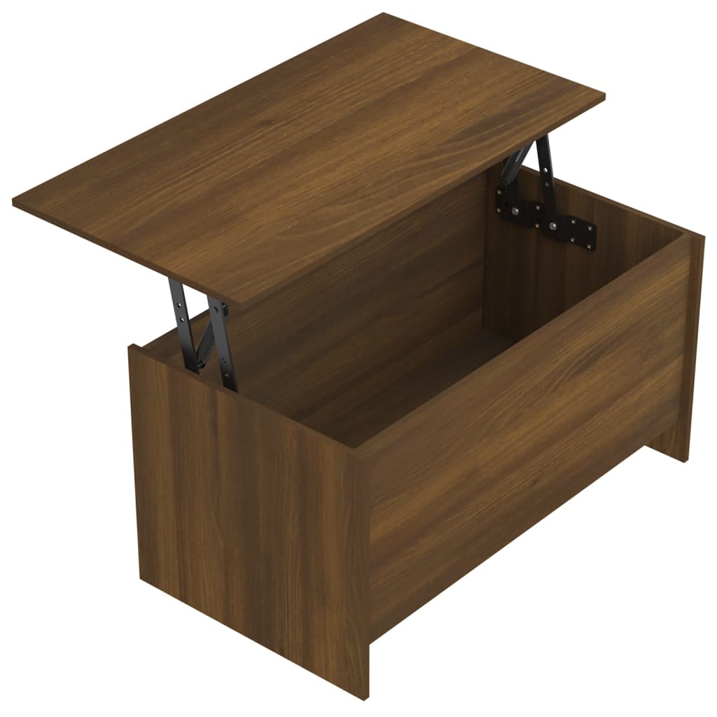 vidaXL Konferenčný stolík hnedý dub 102x55,5x52,5 cm spracované drevo